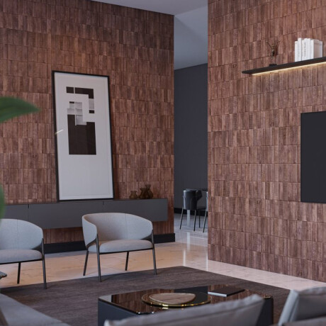 Semi Gres Para Pared De 45X90 Esmaltado Lume GAMAS DE MARRON