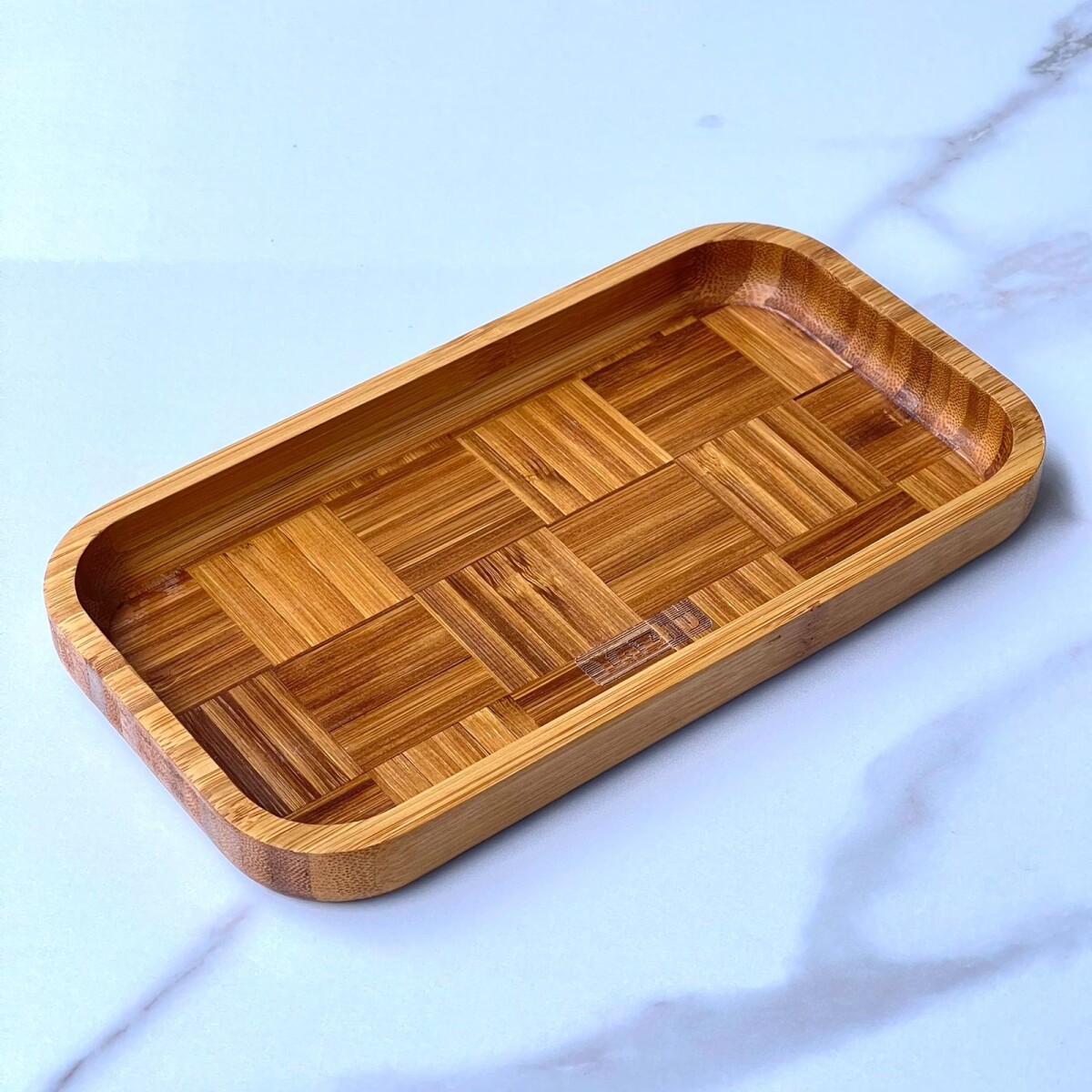 Bandeja Rectangular Bambu Largo 22cm x Ancho 12cm x Alto 2cm 