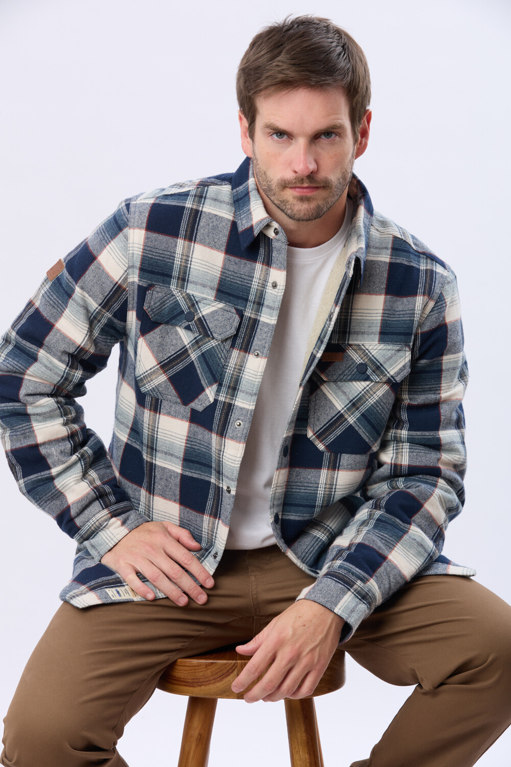 CAMPERA LEÑADORA CON CORDERITO Azulosc