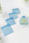 Pack x 100 - Bolsas organza 8x11 cm TURQUESA