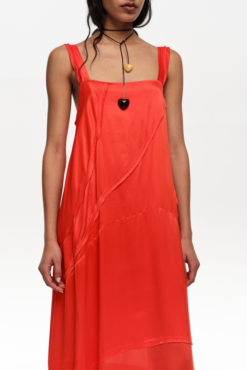 VESTIDO VUELO Rojo
