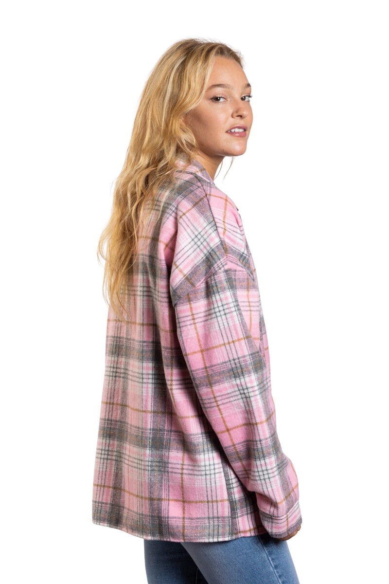 CHERRY FLANNEL SHIRT - PINK 