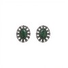 Caravanas pendientes Vintage - Plata 925 - Peridoto y marquesita -CA3930 conpiedra