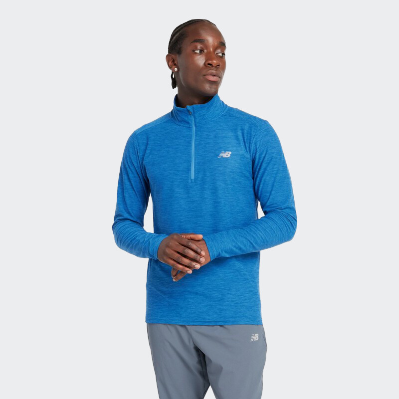 Buzo New Balance Space Dye 1/4 Zip Azul