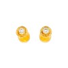 Abridores Zirconia blanca-Oro 18k-Piedra Zirconia-AB9526 conpiedra