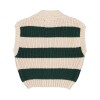 Chaleco de hilo para niños Rayas verde y blanco Piupiuchick - 3 años Chaleco De Hilo Para Niños Rayas Verde Y Blanco Piupiuchick - 3 Años