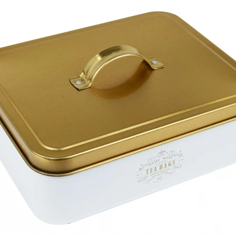 CAJA DE TE 12 DIVISIONES LINEA BLANCA C/DORADO 25.5X20.5X8.5CM BF117L CAJA DE TE 12 DIVISIONES LINEA BLANCA C/DORADO 25.5X20.5X8.5CM BF117L