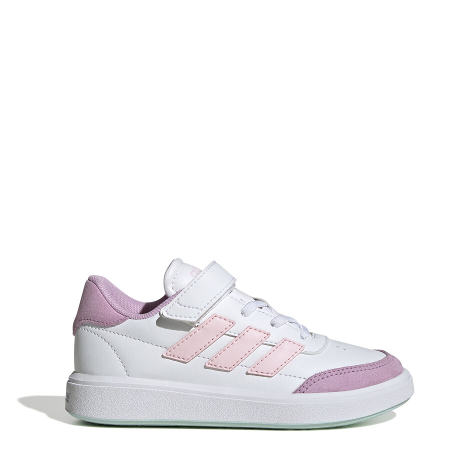 Championes de Niños Adidas Court Block Blanco - Rosado - Lila