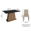 Juego Comedor Lumax Mesa Rustic Negra + 4 Sillas Fiona Crema