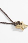 Collar cordón dije estrella acero dorado