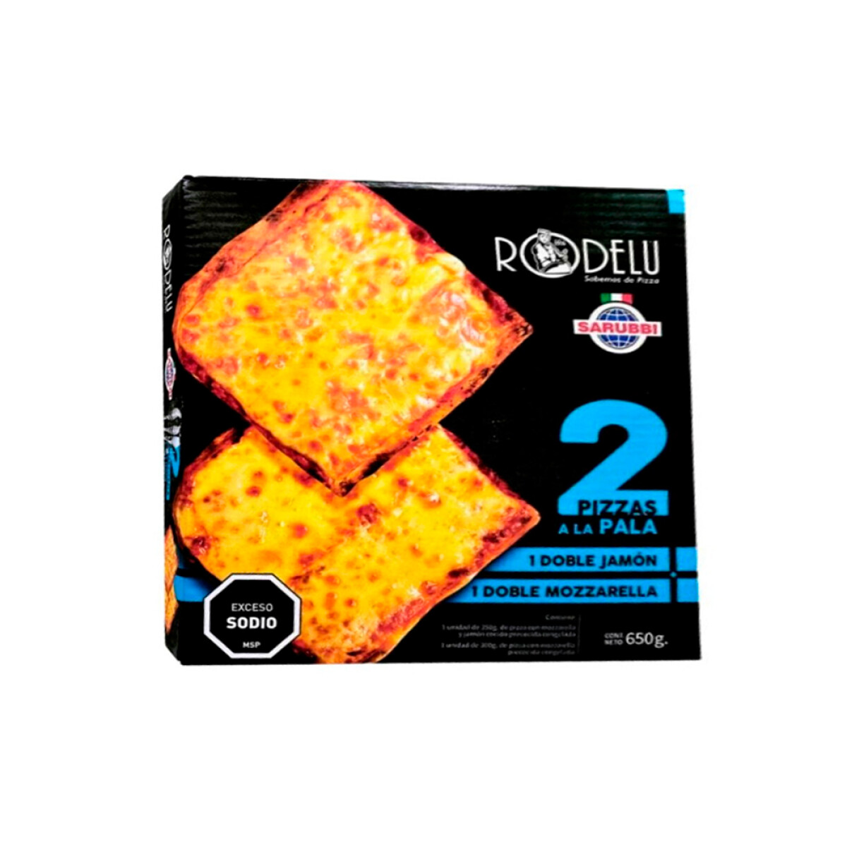 Pizza Muzzarella + Pizza Jamon Rodelu 