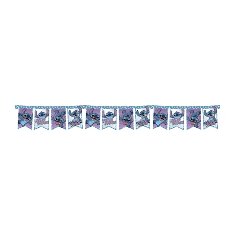 Cotillón Banderín Cartel Felicidades Stitch 150 cm U