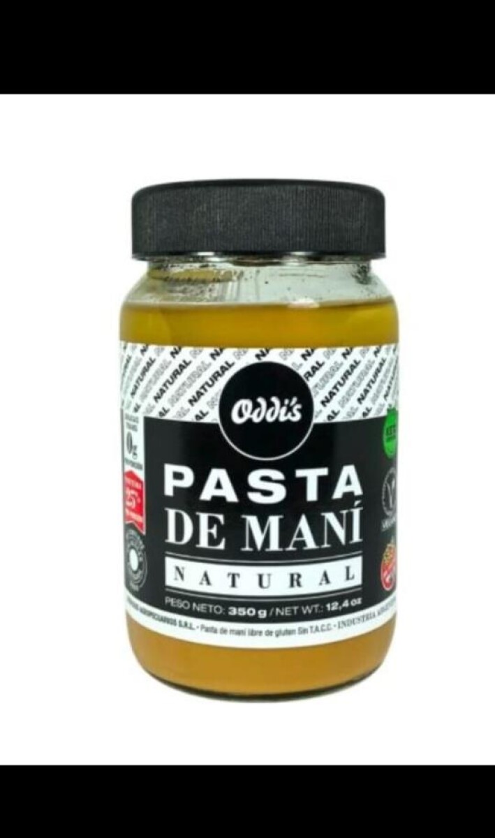 NAT-PASTA DE MANI NATURAL ODDIS 350gS/GLUTEN 
