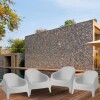 Set de 4 Sillas Plastico Skarpo Jardin Gris