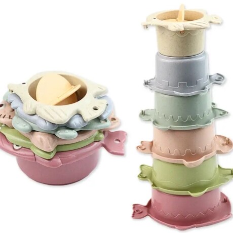 Juego Apilable Formas del Mar Colores Pasteles 61754 001