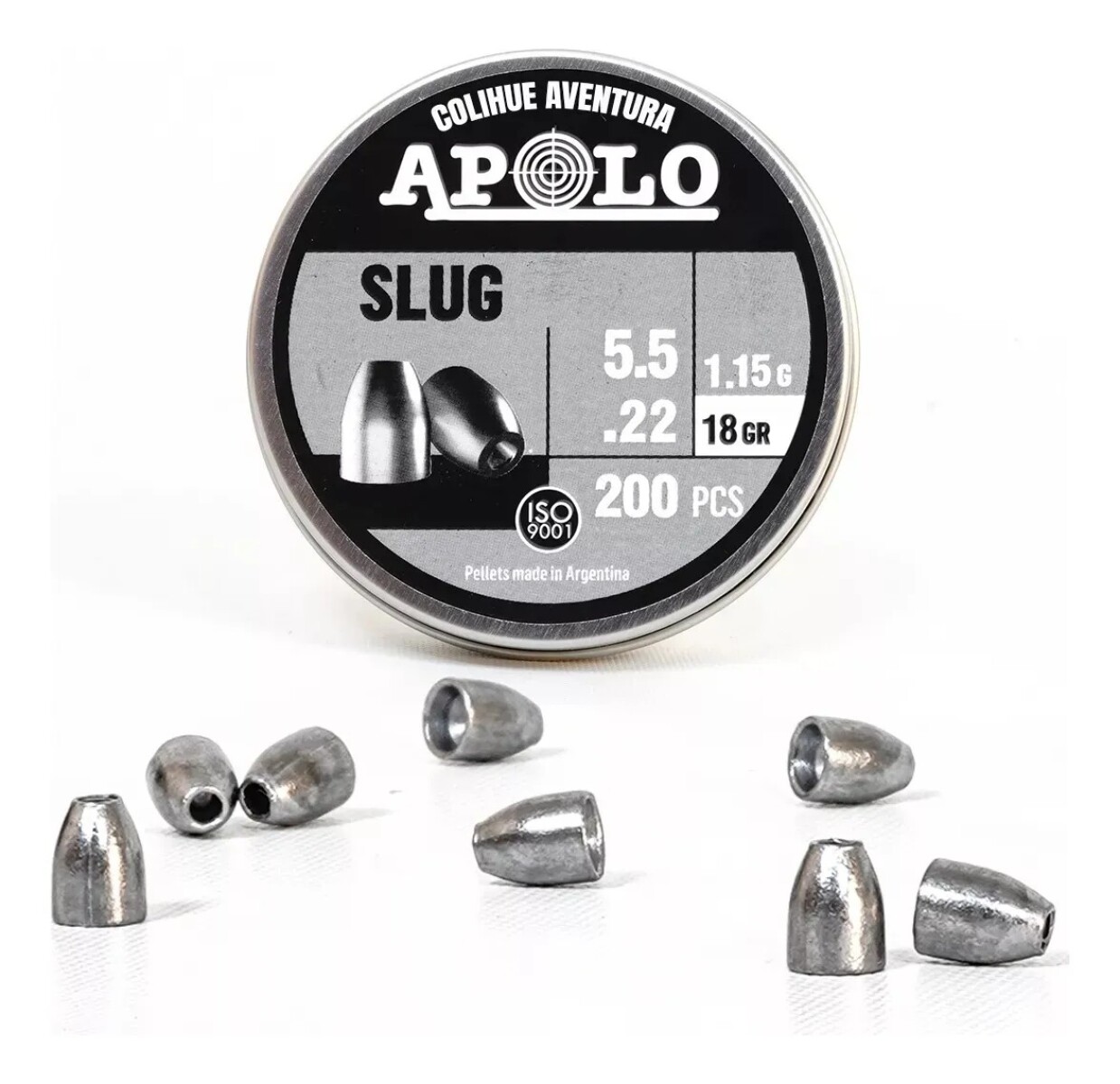 Chumbos Apolo Slug 5,5mm 18 Grains 