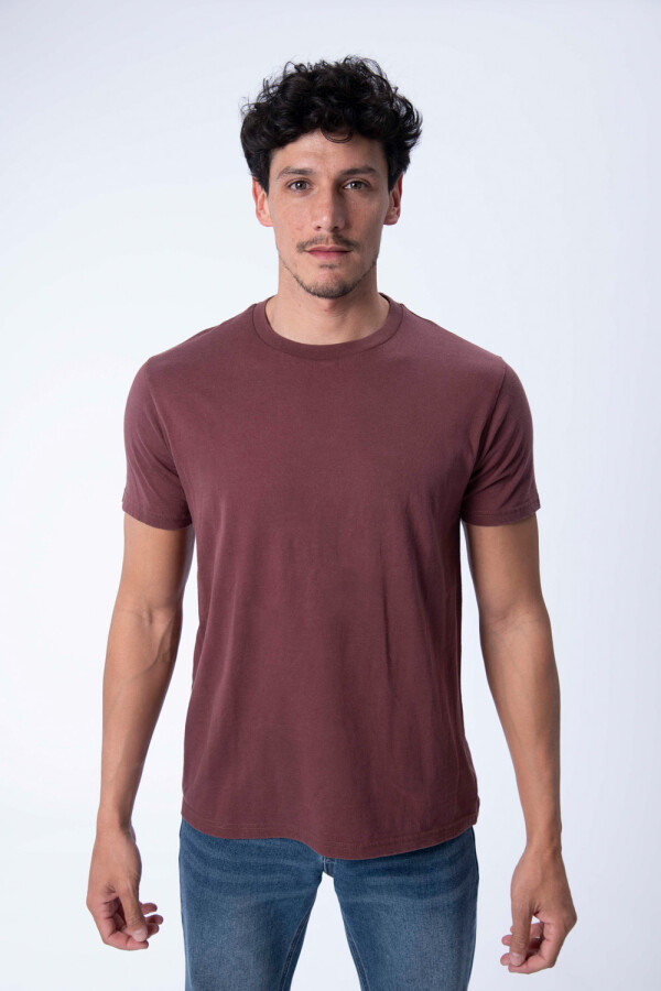 Remera Manga Corta Bordó