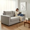 SOFA 3 CUERPOS - TAPIZADO TELA GRIS CLARO SOFA 3 CUERPOS - TAPIZADO TELA GRIS CLARO