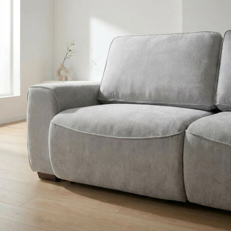 Sofá Adan (Retráctil) - Tela Microfibra - 2 módulos 12073 (Greige)