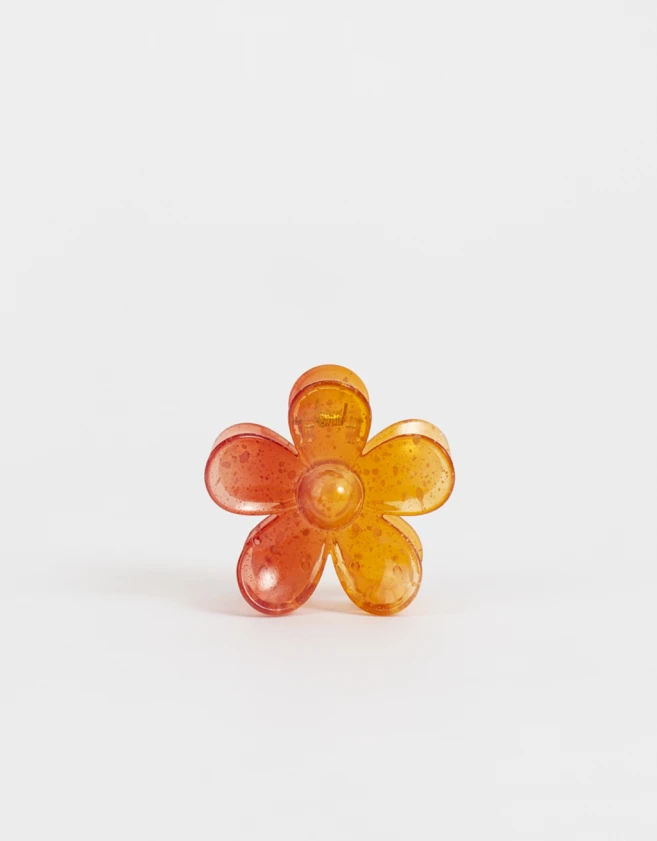 Broche Con flores Broche Flor Esmaltada - Coral Medio