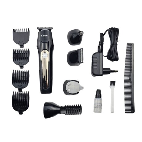 Corta Pelo Barba Afeitadora Recargable 5 en 1 KEMEI KM-7933 Negro