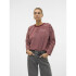 VMABBY LS O-NECK TOP JRS CORE-12 1 Fired Brick/Stripes SNOW WH