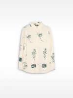 Camisa Estampada De Manga Larga multicolor