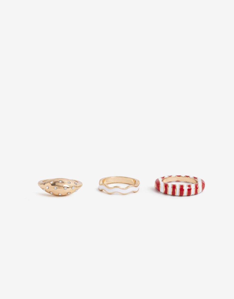 Sets Anillos Lucky charm - Combinacion multicolor 