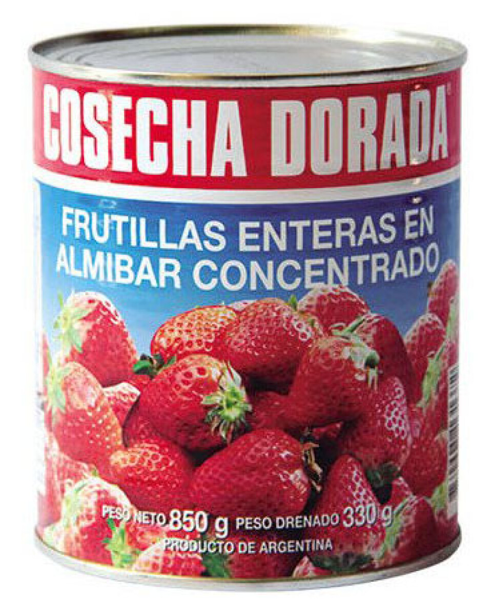 FRUTILLAS EN ALMIBAR COSECHA DORADA 850 GRS 