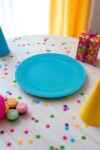 Plato 18 cm. diametro paquete x 10 CELESTE
