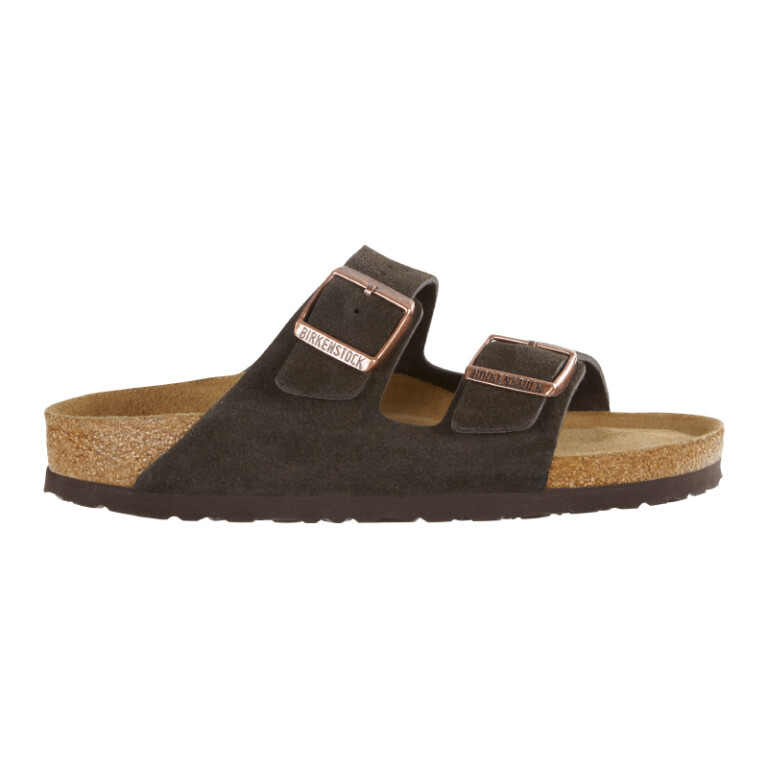 Sandalia Arizona Soft Footbed Suede Leather - Regular Marron
