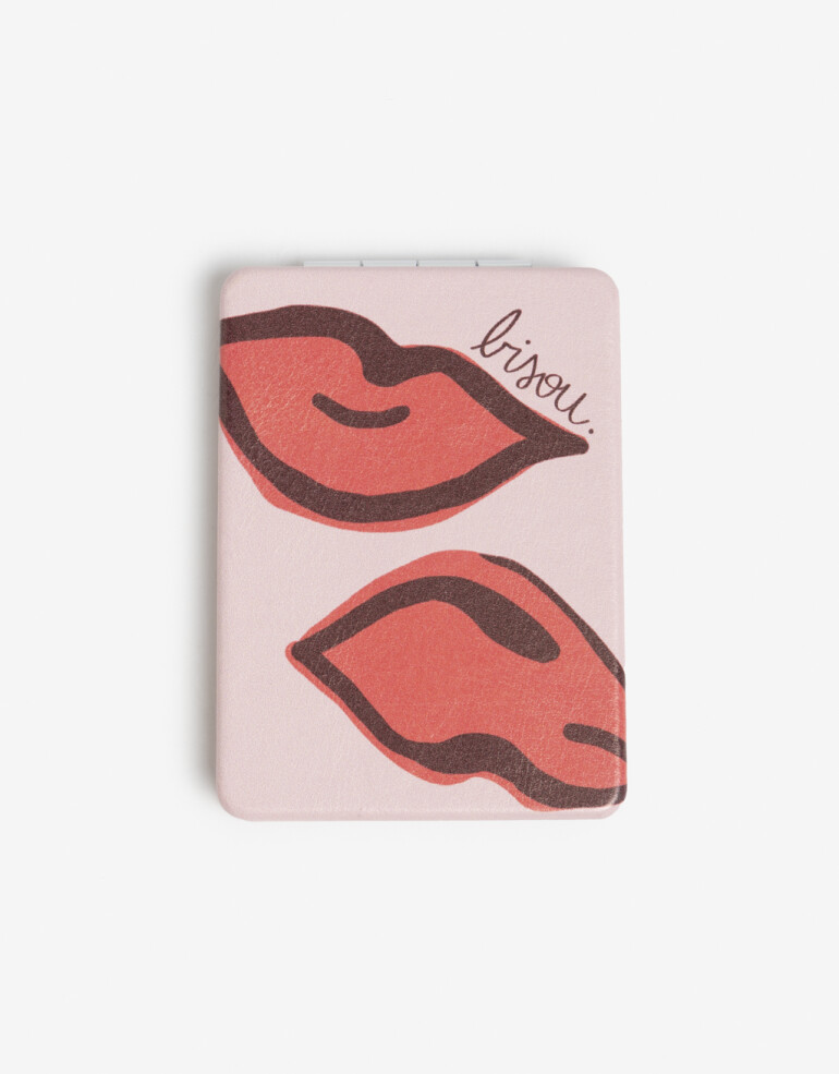 Espejos de cartera Espejo Plegable De Pu - Rosa Polvo