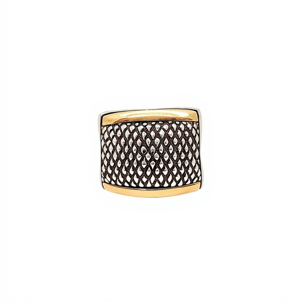 Anillo elegante - Plata y Oro-Sin piedra-AN5950 sinpiedra