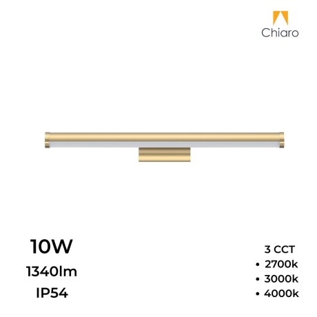 Luminaria Barra de led lineal 60cm 3EN1 DORADO