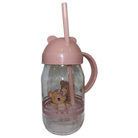 VASO INFANTIL DE VIDRIO 370ml MULTICOLOR