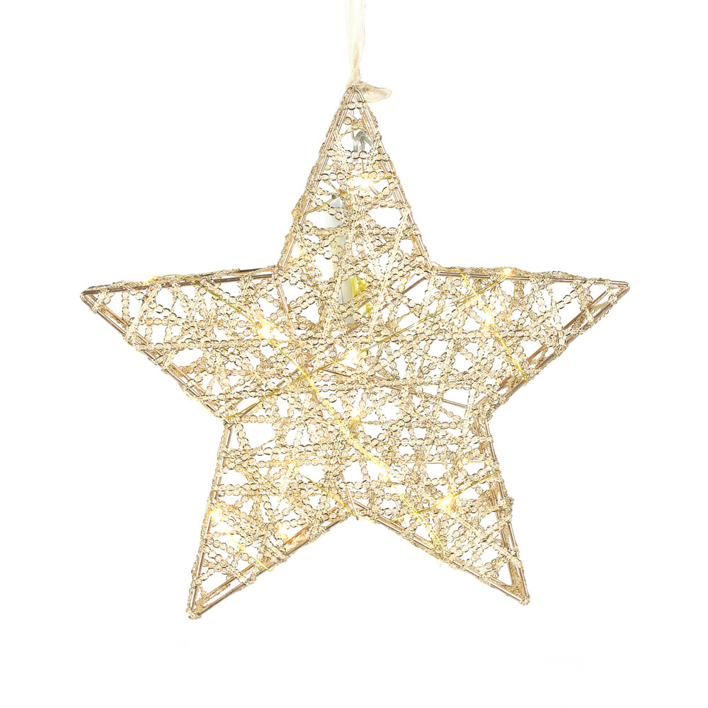 ESTRELLA METAL AMARILLO NAVIDAD