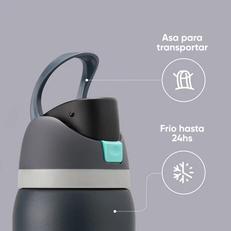 Botella térmica 600ml con manija Azul