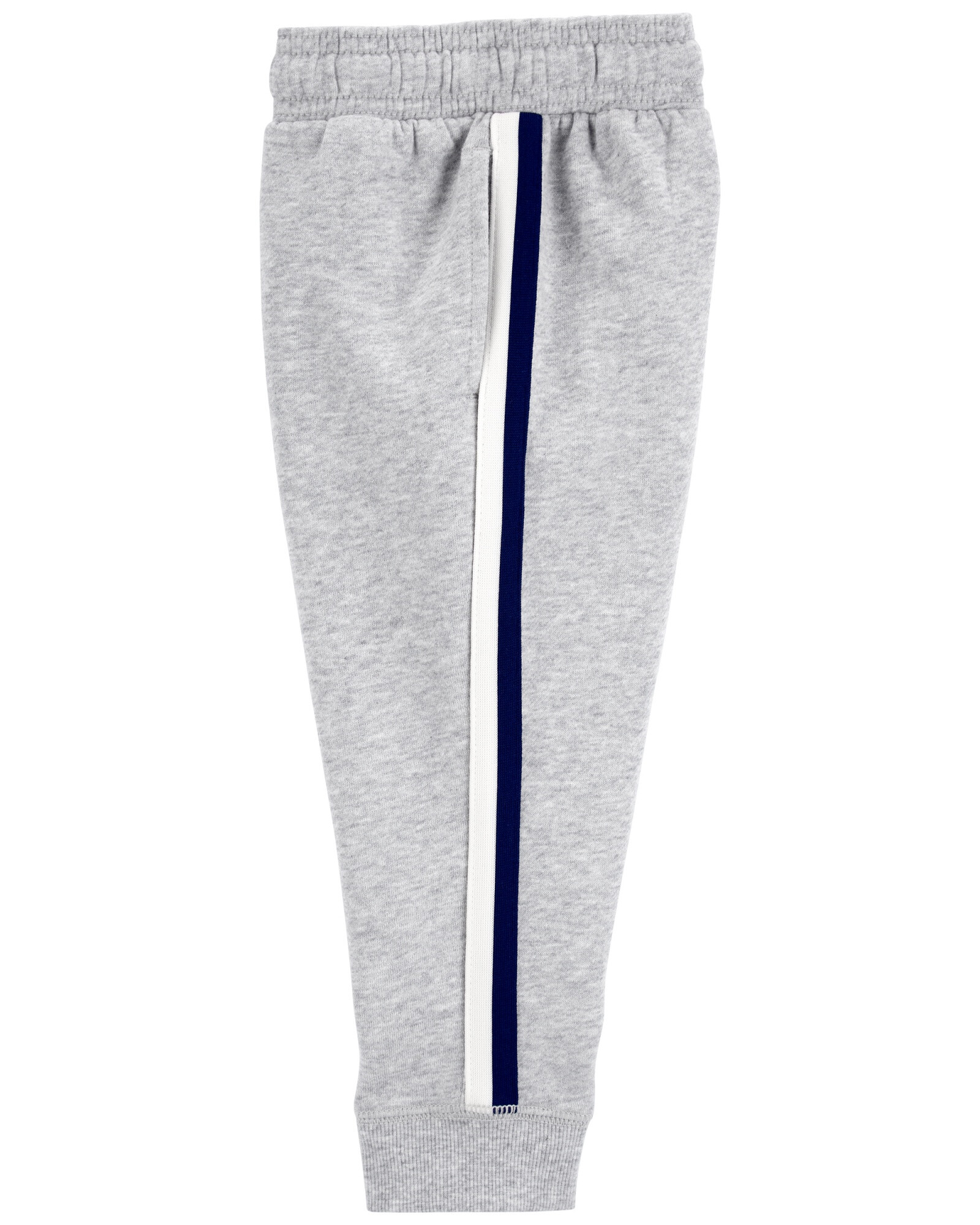 Pantalón de algodón, con franja lateral, gris. Talles 2-5T Sin color