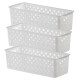 Set x3 Cesto organizador Quadratta calado P BLANCO