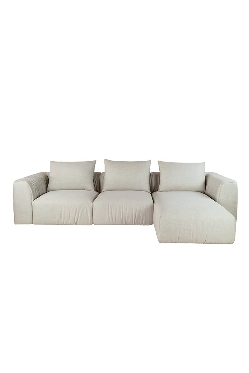 CORSO - SOFA CORSO CHAISE DERECHO 296X105X80CM TELA BEIGE 