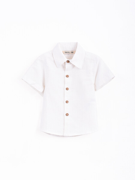 CAMISA M/C RÚSTICA BLANCO