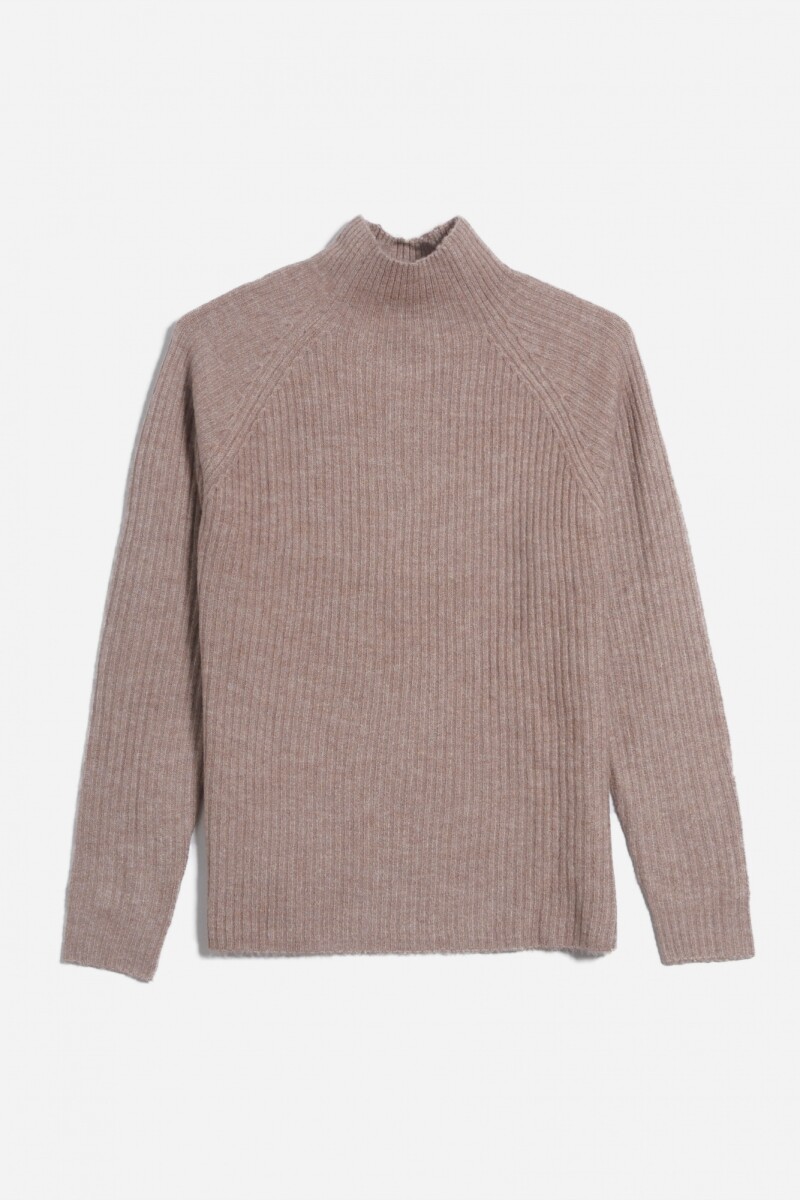 Sweater media polera - Beige 