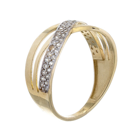 Anillo de oro 10 ktes con circonias. Anillo de oro 10 ktes con circonias.