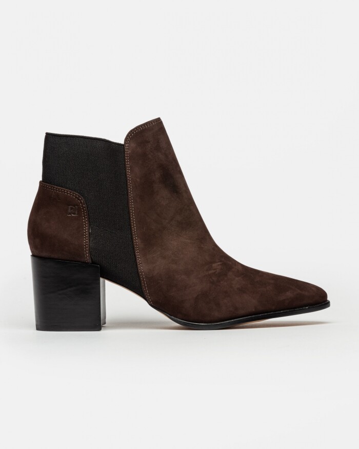 Bota Caña Baja June En Cuero Nobuk Marron