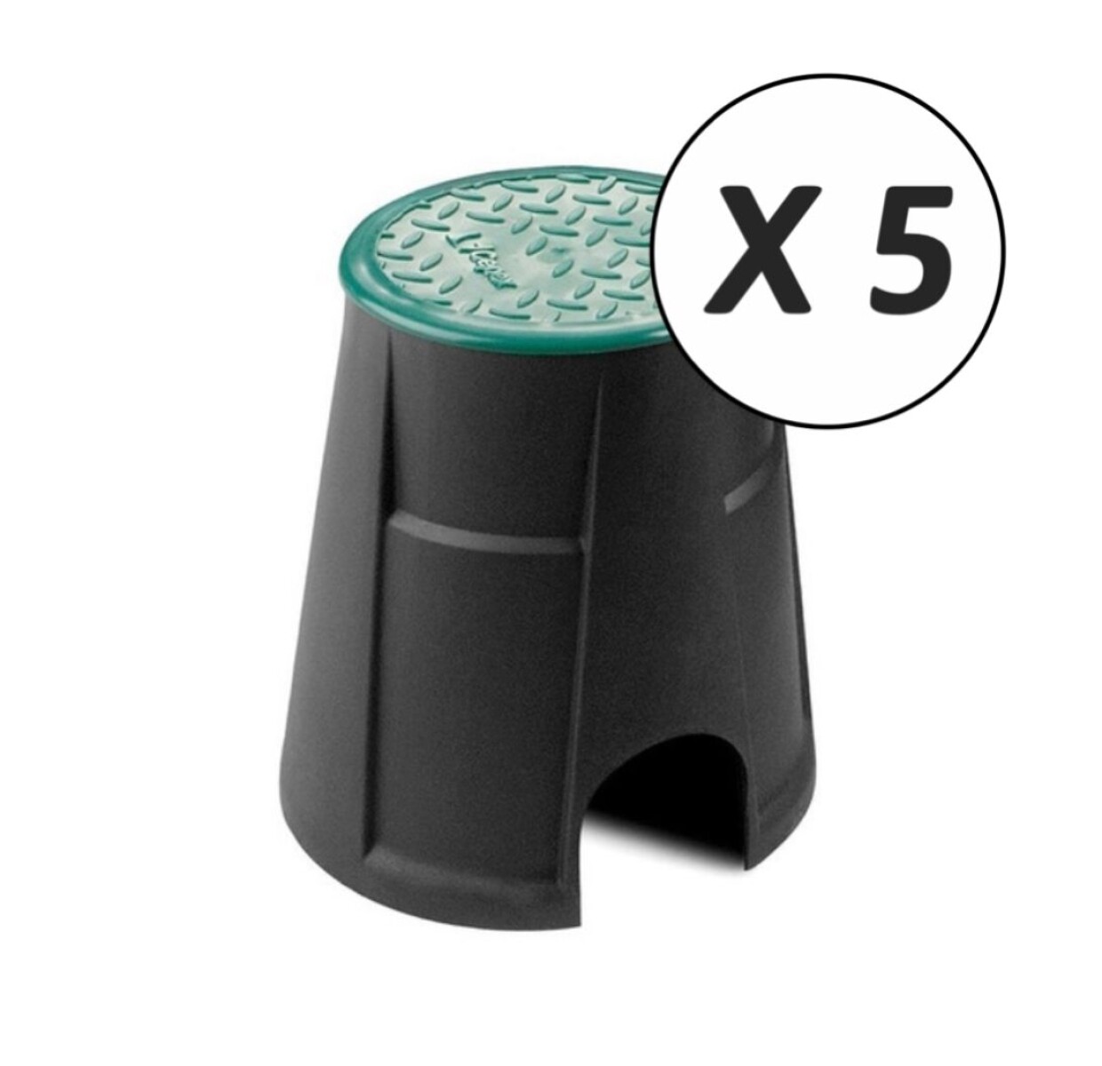 Pack x 5 cámaras plásticas cilíndricas 6" 