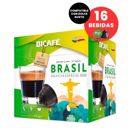 Capsulas Bicafe Cafe Brasil Compatible Dolce Gusto X16 Bebidas 001