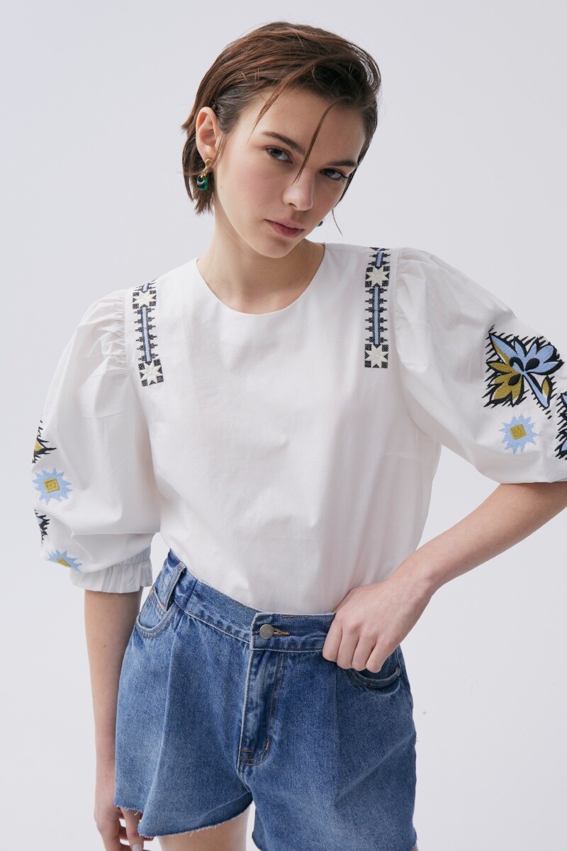 Blusa Incaica - Blanco 