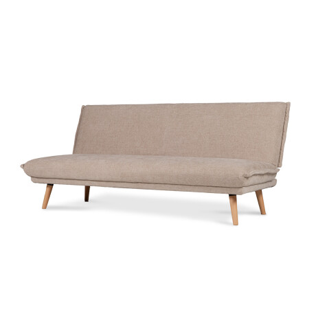 Sofá Cama Forma - Tela Microfibra 130 (Beige)