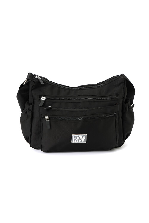 Bandolera de nylon Negro