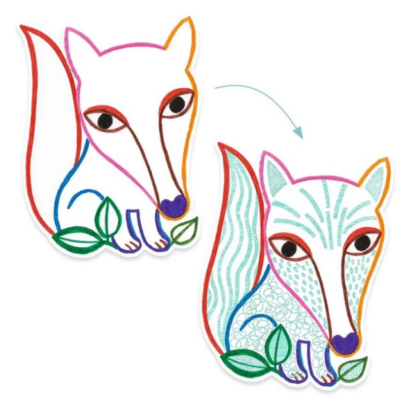 Láminas para colorear con lápiz mágico Gallo